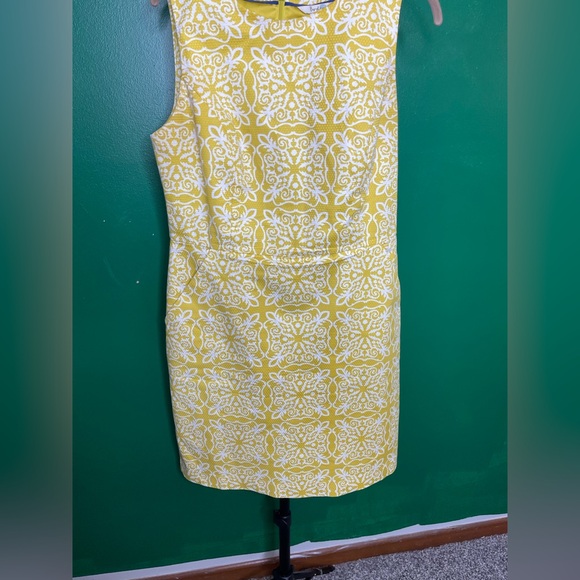 Boden NWOT Talia Sheath dress size 10R Floral Paisley Cotton Textured Career - Picture 4 of 12